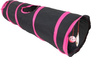 Afbeelding Gebr. de Boon Speeltunnel nylon 85x25 cm zwart/roze door DierenwinkelXL.nl