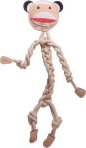 HuggleHounds Rope Knottie Monkey - Geschikt voor grote honden - Aap - XL 73 cm