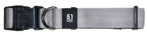 51 Degrees North - Wanderful - Collar - Nylon - Flat - Light Grey - 39-65cmx25mm
