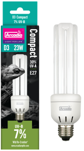 Arcadia D3 Compact Lamp 7% Uvb 23 Watt