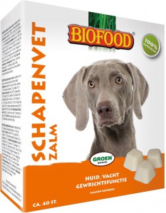 Afbeelding Biofood Schapenvet Maxi Bonbons met zalm Per verpakking door DierenwinkelXL.nl