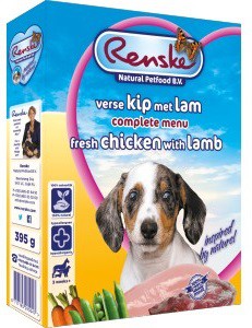 Afbeelding Renske Vers Pup/Junior Kip en Lam hondenvoer 1 tray (10 x 395 gram) door DierenwinkelXL.nl