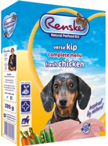 Afbeelding Renske Vers Kip hondenvoer 1 tray (10 x 395 gram) door DierenwinkelXL.nl