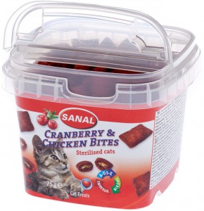 Afbeelding Sanal - Cups Cranberry & Chicken Bites door DierenwinkelXL.nl