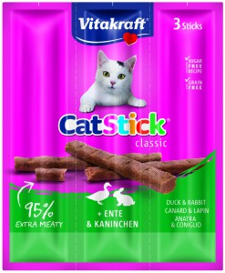 Afbeelding Vitakraft Catsticks Mini Eend/Konijn kattensnoep 3 stuks door DierenwinkelXL.nl