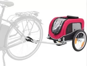 Een foto van een Trixie – Honden Fietskar Rood