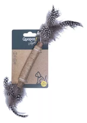Een foto van een Quapas! – Hemp Stick With Feathers