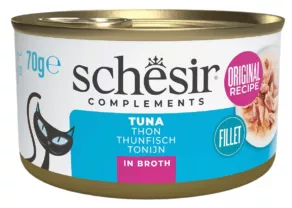 Een foto van een Schesir Complements – Tonijn in Broth 70gr