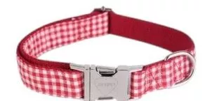 Een foto van een Dwxl – Halsband Rood/wit M 40-50×1,5cm