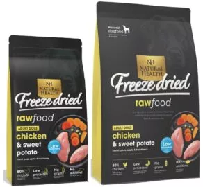 Een foto van een Natural Health Dog – Freeze Dried Chicken
