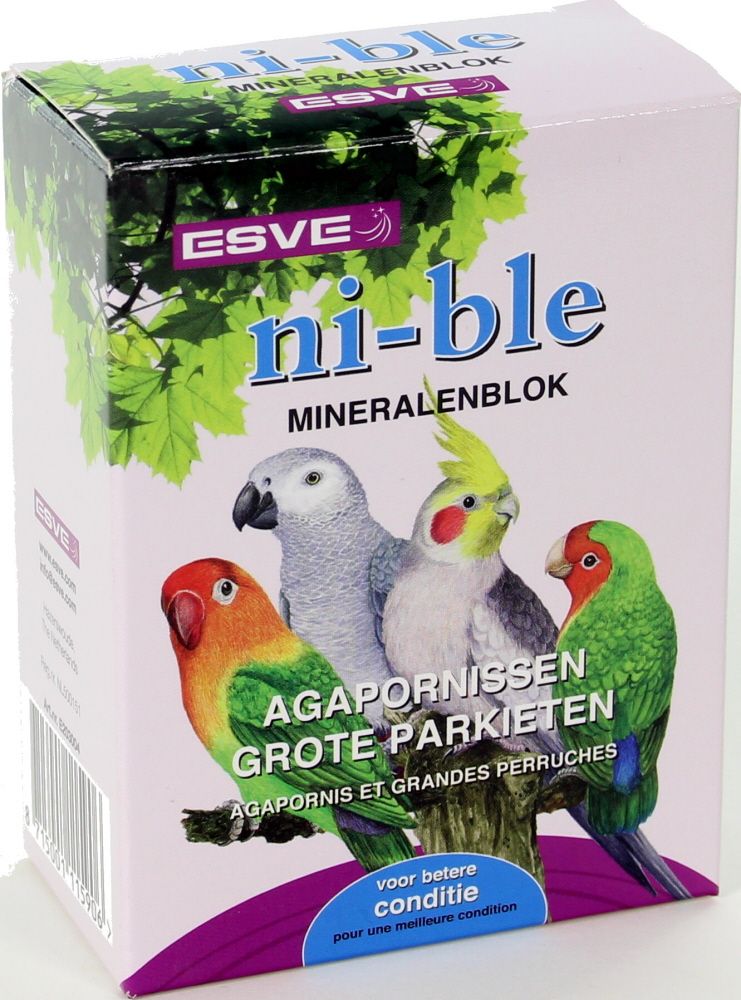 Esve - Nible Mineralenblok Grote Parkieten en Agapornis afbeelding