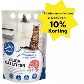 Een foto van een Duvo – Premium Silica Kattenbakvulling 5 liter, Bloemengeur
