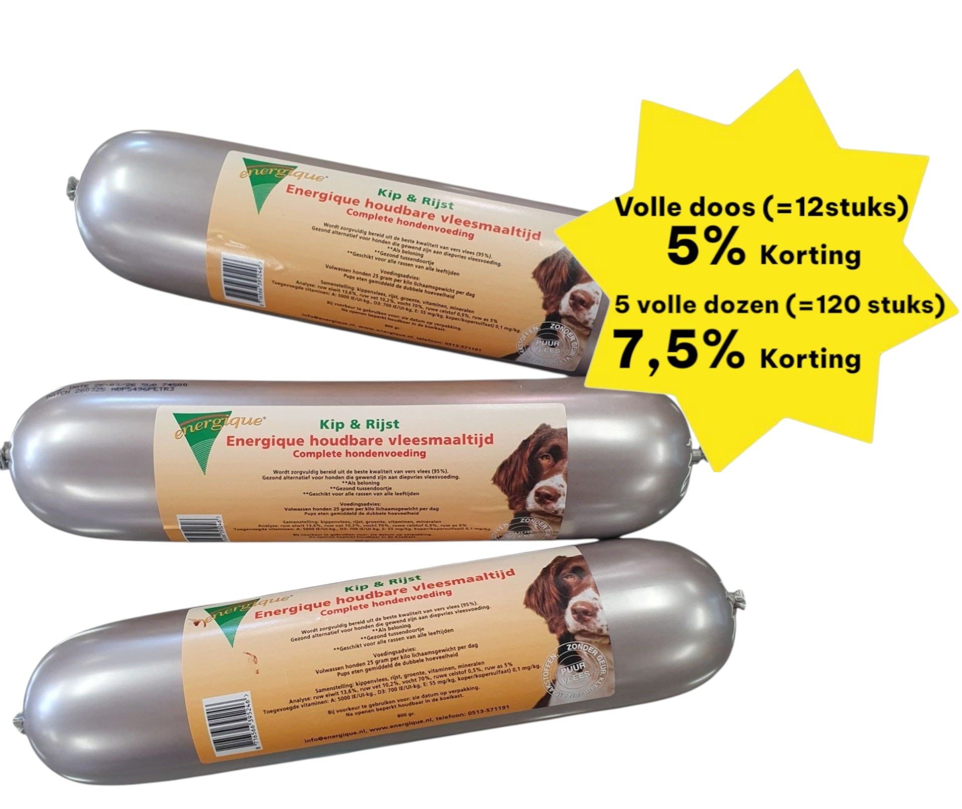 Energique - Houdbare vlees maaltijd 800gram, Kip & Rijst afbeelding