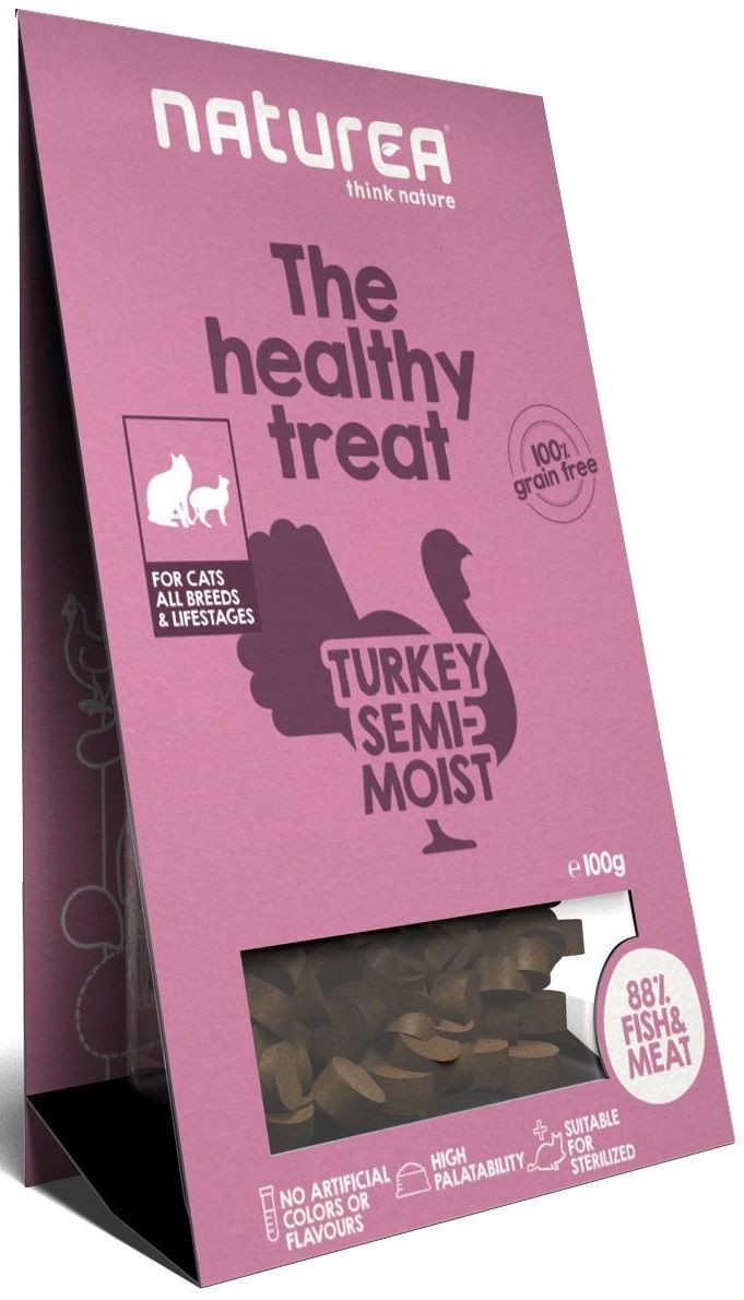 Naturea - Cat Treats Turkey Semi-moist 100gr afbeelding