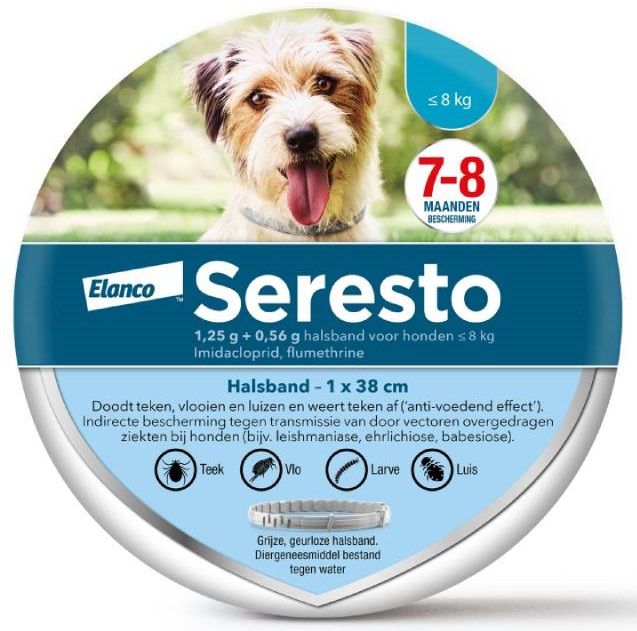 Seresto - Vlooien / tekenband hond < 8kg afbeelding