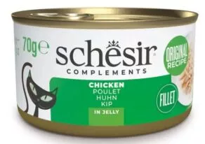 Een foto van een Schesir Complements – Kip in Jelly, 70gr