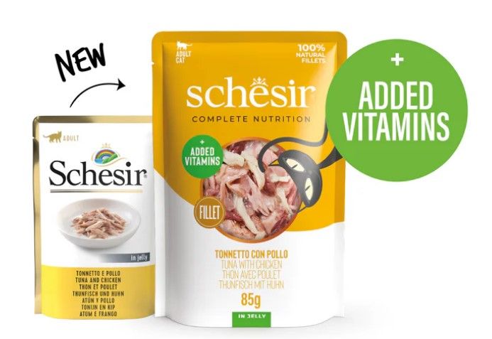 Schesir Complete Nutrition - Pouch Tonijn met Kipfilet in Jelly, 85gr afbeelding