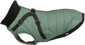 Een foto van een Trixie – Winterjas Pontis met tuig Salie Groen