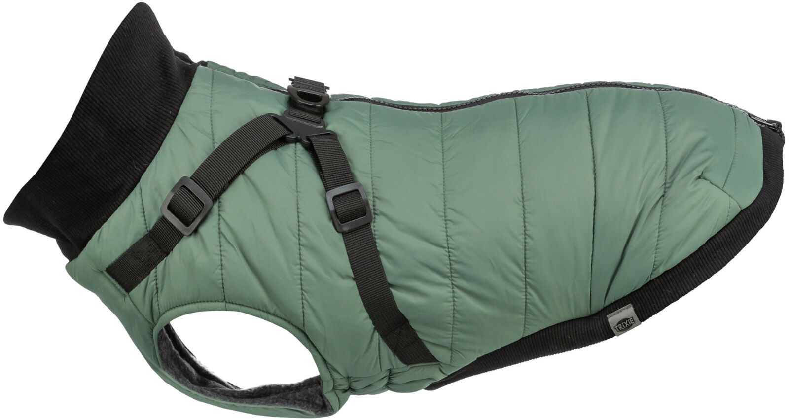 Trixie - Winterjas Pontis met tuig Salie Groen afbeelding