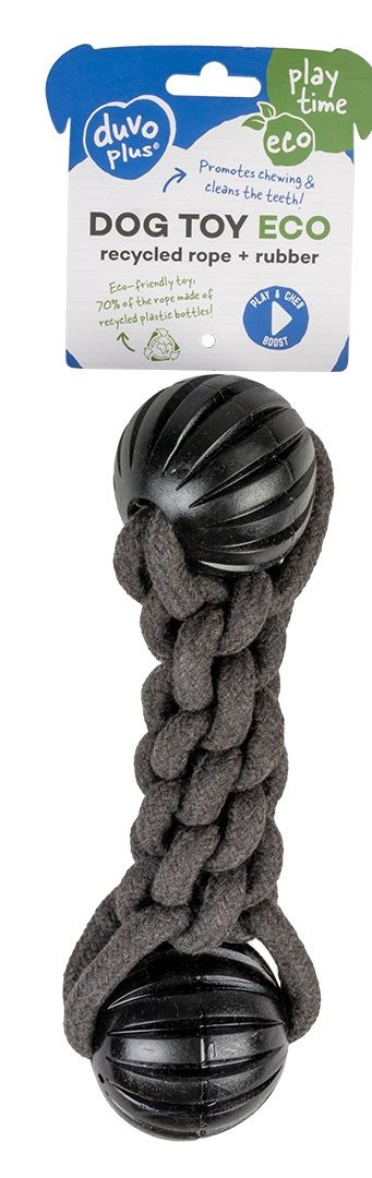 Duvoplus- Eco Stick met 2 Rubber Ballen, Zwart afbeelding