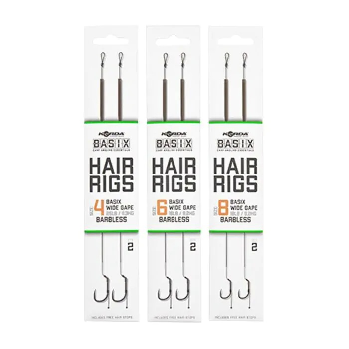 Korda - Basix Hair Rigs Wide Gape Barbless