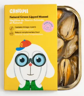 Een foto van een Canumi – Groenlipmossel In Blik voor honden, 120gr