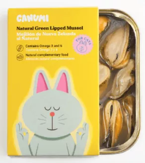 Een foto van een Canumi Kat, Groenlipmossel In Blik, 120gr