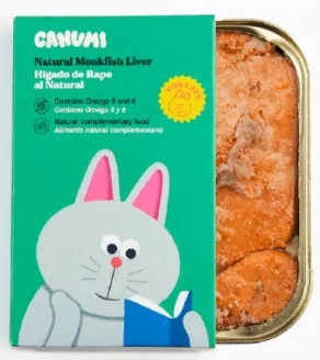 Een foto van een Canumi – Zeeduivellever In Blik voor katten, 115gr