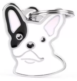 Een foto van een Myfamily White French Bulldog