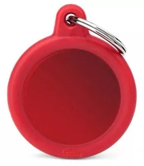 Een foto van een Myfamily – Aluminium Red Circle With Red Rubber