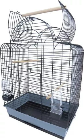 Een foto van een Interzoo – Vogelkooi Sonia 3 Cabrio, Zwart/Grijs