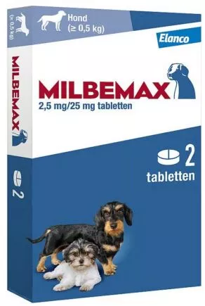 Een foto van een Milbemax – Puppy & Kleine honden, 2 tabletten