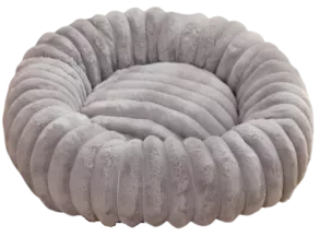 Een foto van een Topmast Donut, Geribbelde Pluche Grijs, 50cm