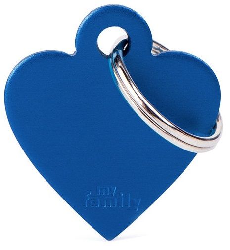 Myfamily - Small Heart Aluminum Blue
