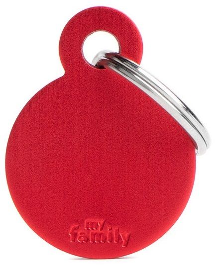 Myfamily - Small Round Aluminum Red