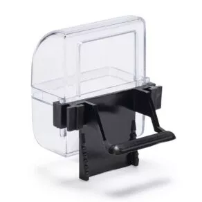 Een foto van een Beeztees – Voer/Drinkbak Transparant Zwart 2st