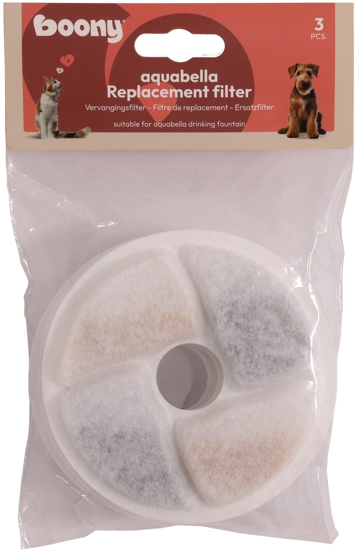 Boony - Koolfilter Drinkfontein Aquabella, 3 stuks