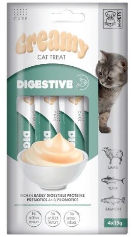 M-pets - Creamy Kat Functionele Snack Spijsvertering - Lam & Tonijn & Zalm 60g