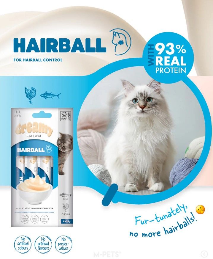 M-pets - Creamy Kat Functionele Snack Haarbal - Tonijn & Kip 60g - Afbeelding 4