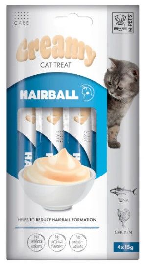M-pets - Creamy Kat Functionele Snack Haarbal - Tonijn & Kip 60g