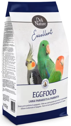Een foto van een Deli Nature – Eivoer Grote Parkieten / Papegaaien 800gr