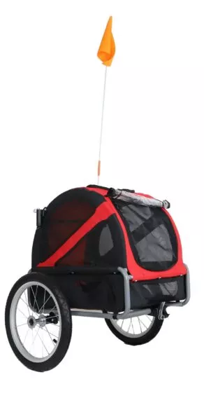Een foto van een DoggyRide – Fietskar Mini Cabine, Rood/Zwart