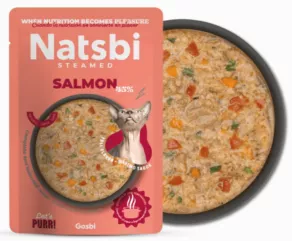 Een foto van een Natsbi Cat – Steamed Salmon 80gram