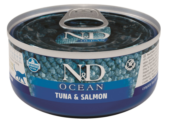 Farmina N&D - OCEAN Tonijn & Zalm natvoer, 70gram