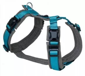 Een foto van een Petlando – Magnetech Y-Comfort Harnas Antraciet/Petrol