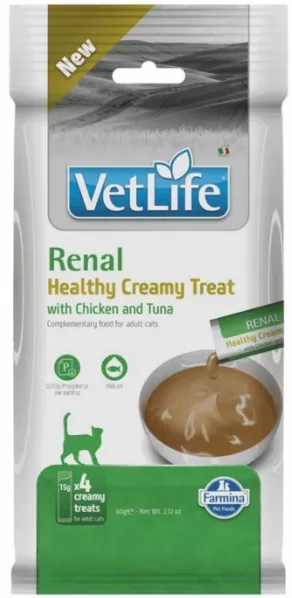 Een foto van een Vet Life – Cat Renal, Creamy Treat, 4x15gr