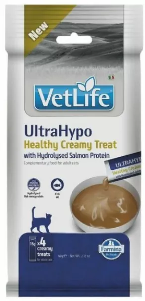 Een foto van een Vet Life – Cat Ultrahypo, Creamy Treat, 4x15gr