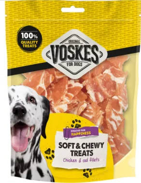 Een foto van een Voskes – Kip&kabeljauw Filets, 400gr